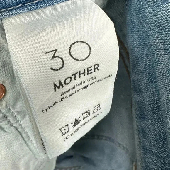 MOTHER THE LOOKER HIGH-RISE CROP SKINNY JEANS IN SWIMMING POOL SUNDAY B1376 - Picture 7 of 7